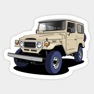 Toyota Land Cruiser FJ40 in tan Sticker